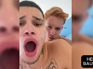 Young Guy Moans In Pleasure While Taking Neighbor's Big Cock In Intense Bareback Anal Session