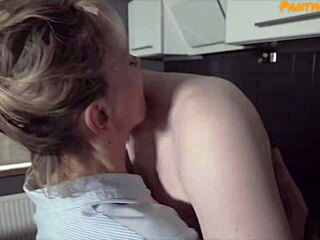 Mature woman intriguingly fucked through panties and pantyhose by a young best friend