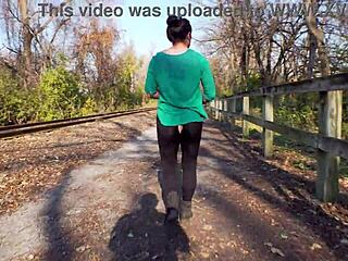 I felt so exposed with staged leggings rip during public flashing prank