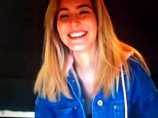 Blonde model streams her second intriguing live webcam chat session online