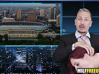 Hot Redhead Milf Gets Fucked Doggystyle And Sucks In Wild California 3some Fantasy Broadcast Scene