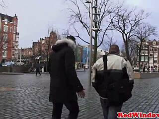 Slutty Dutch Hooker Suggests Sucking And Jerking A Pierced Cock For Cumshot