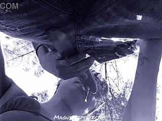 Oh Fuck! Bluee Deep Throats Massive Cock In Outdoor Blowjob Frenzy!