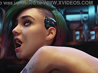 i dive into cyberpunk action with panam and judy in wild group anal scenes