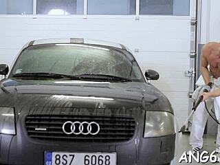 stud licks and pounds sweet honeys succulent beaver in hairy amateur blowjob