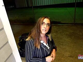 big titted brunette celeste rubs her pussy and deepthroats a big cock