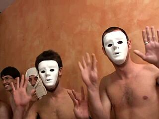 Spanish Blowbang With Swallow And Bukkake Group Sex For European Women