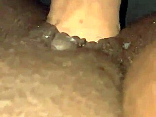 An asian man passionately licks and fucks an ebony beauty in the car, leaving her with a dripping interracial creampie.