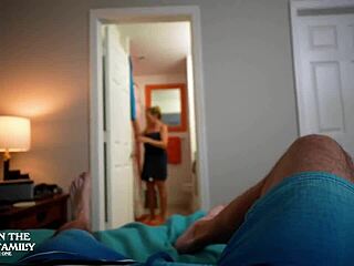 i feel so turned on by this busty blonde cougar in bikini giving pov blowjob on vacation