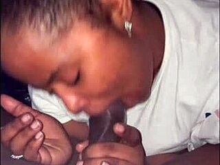 Guccicapone Gets Wild Head From Sneaky Fat Amateur With Huge Black Cock!