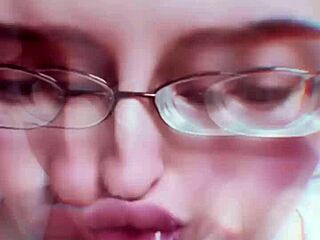 Nude Lips on Chick with Glasses Contrast Kinky Goddess Vibes