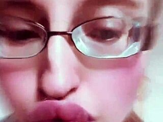 Nude Lips on Chick with Glasses Contrast Kinky Goddess Vibes