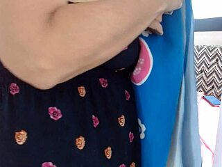 curvy milf flashes fat ass and rides huge cock doggystyle in lingerie for wet creampie outdoors