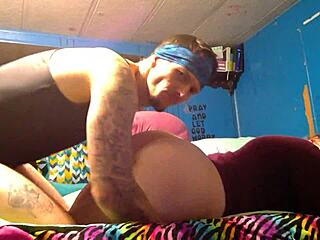 Whoa, Slutty Blonde Tattoo Babe Gets Bent Over And Fucked Hard In Doggystyle!