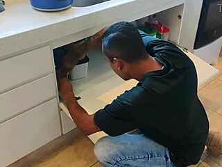 Pregnant Woman Takes Plumber's Big Cock Creampie