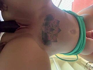 Redhead milf takes big cock doggystyle in interracial anal creampie on balcony