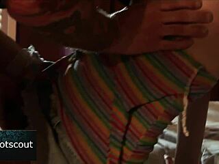 sexy tattooed brunette rides cowgirl on tattooed guy's cock after blowjob