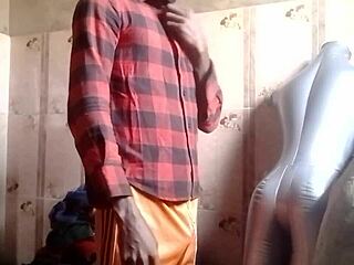 In a homemade solo adventure, the amateur explores his first time with a big tits mannequin, using toys and his monster cock until creampie fills it up