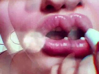 Nude Lips on Chick with Glasses Contrast Kinky Goddess Vibes