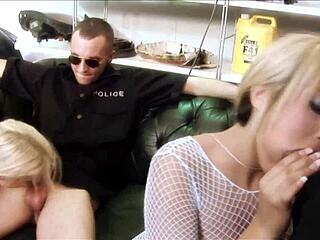 I ride big dicks in cowgirl while blondes blowjob and fuck in cosplay group