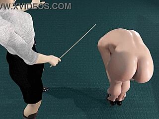 Oh man, check out this principled BDSM caning animation short with British whipping and spanking in the garage!