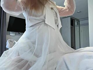 I ride my lover's big cock passionately while pregnant