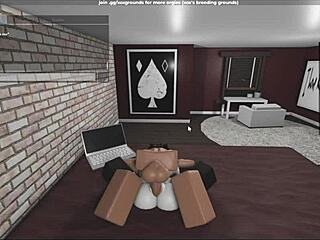 Raw Fucking of Submissive Fan with Creampie in Roblox Studio Condo