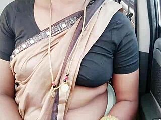 i can't believe how this beautiful saree call girl does dirty talk during car sex with those cute tits