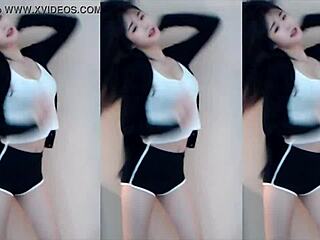 Chinese girl dances super fast routine