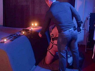 Lustful man pisses on milf and anal fucks her hard!