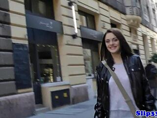 Eurobabe RIDES and SUCKS British geriatric in intimate POV casting session. She shows off shaved pussy.