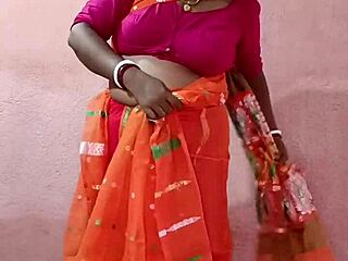 beautiful curvy indian brunette amateur showcases chubby charm in traditional saree part 2