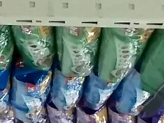 candid teen 18+ booty in tight jeans hidden view