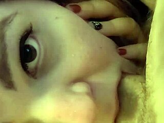 hey, this girl totally loves gagging on big cock with deepthroat spits