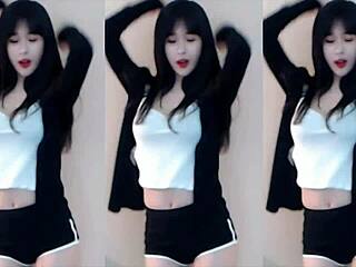 Chinese girl dances super fast routine