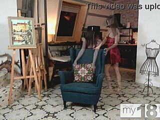 Adorable pale skin girl Jane White appears in this My18teen compilation video with softcore solo moments.