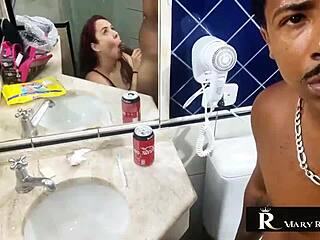 Hey, I caught this guy in the bath and he came inside my wet pussy! 💦😏