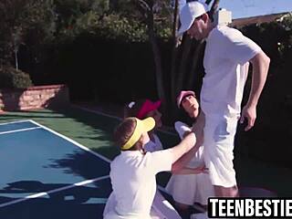 Watch These Big Tits Besties Dive Into Foursome POV Hardcore With Monster Cock Fucking After Hot Pussy Licking And 69 Jizz Eating!