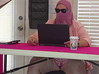 Curvy white milf secretary in mini skirt gets upskirt fingering and creampie from black boss after interview