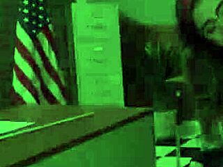 So, you caught us in this risky threesome with a monster cock and tight pussy action?