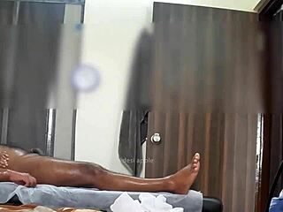 hidden cam suggests a caught happy ending massage with cock flashing