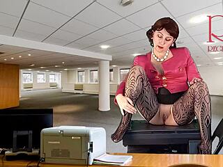 Naked Secretary Seduces Boss Showing Pussy Tits And Masturbating Cunt Wildly!