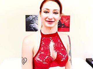 Natural redhead swallows big cock in pov deepthroat cum