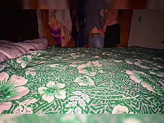 casual homemade encounter where divorced mature latina enjoys drinks then hooks up with younger guy thinking light is a lamp