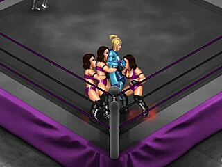 Whoa, check out this intense Fire Pro Wrestling World 18 ryona match with Cammy and Samus battling hard!