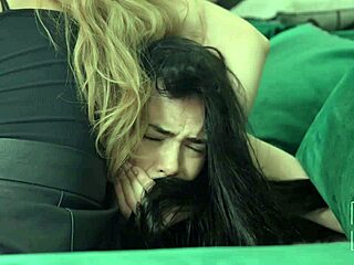 That bitch gets slapped and dominated with rough creampie in muscular group sex