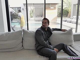 I watched tiny asian teen 18+ elle venove get strapon threesome punishment from neighbors diamond banks and johnny castle