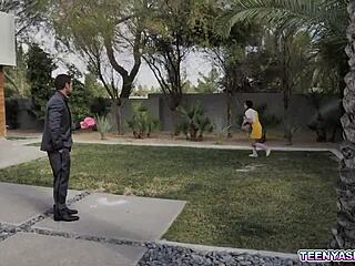 I watched tiny asian teen 18+ elle venove get strapon threesome punishment from neighbors diamond banks and johnny castle