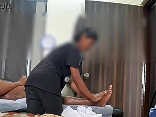 hidden cam suggests a caught happy ending massage with cock flashing