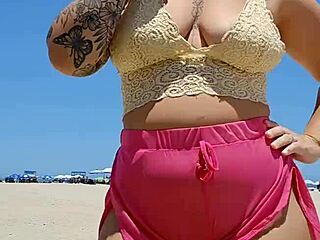 Found beach lover who gets me flashing almost naked